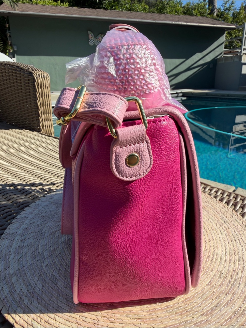Betsey Johnson Hot Pink Novelty Telephone Dial Crossbody Bag - Picture 3 of 15